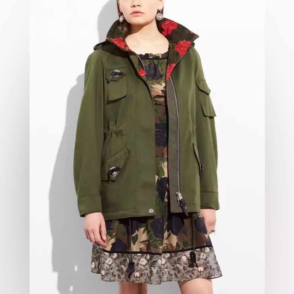 Coach Western Military Parka Tea Rose US 4 - Picture 2 of 7